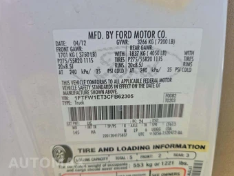2012 Ford F-150 Lariat Crew Cab Short Bed - miniatura 5