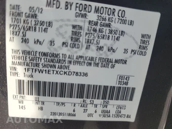 2012 Ford F-150 Lariat Crew Cab Short Bed - miniatura 14