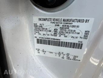 2012 Ford Super Duty F-350 Cab Chassis XL Extended Cab w/Rear Doors DRW - miniatura 18