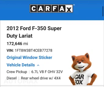 2012 Ford Super Duty F-350 Lariat Crew Cab Medium Bed - miniatura 3
