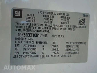 2012 GMC Yukon Denali 1500 5SA - miniatura 62