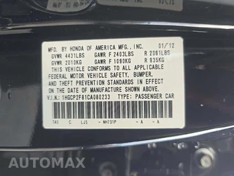 2012 Honda Accord Sedan EX-L - miniatura 2