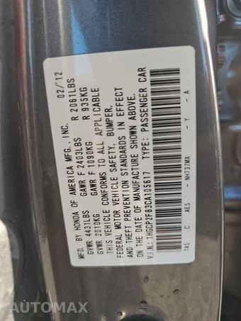 2012 Honda Accord Sedan EX-L – miniatura 14