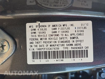 2012 Honda Accord Sedan LX - miniatura 14