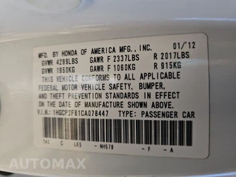 2012 Honda Accord Sedan SE - miniatura 14