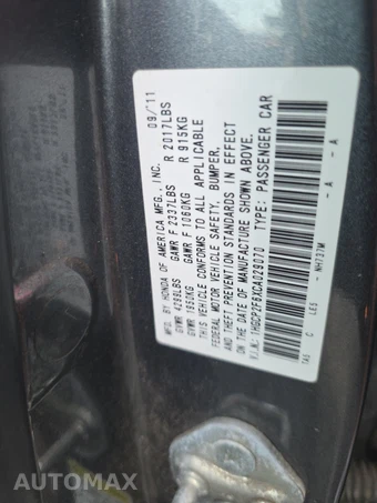 2012 Honda Accord Sedan SE – miniatura 14