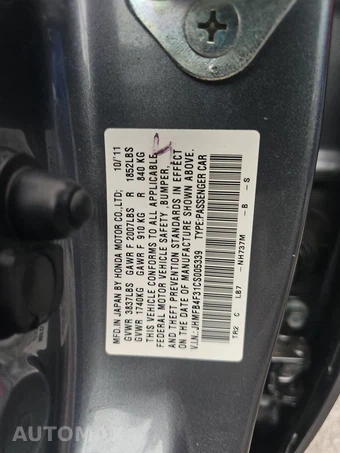 2012 Honda Civic Hybrid Sedan w/Leather & Navigation - miniatura 14