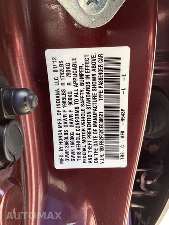 2012 Honda Civic Sedan LX - miniatura 24