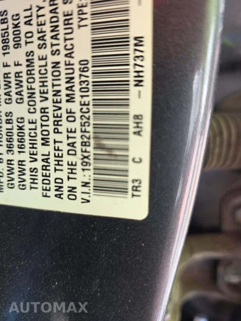 2012 Honda Civic Sedan LX – miniatura 5
