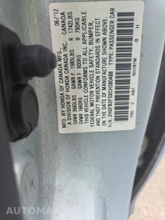 2012 Honda Civic Sedan LX – miniatura 14