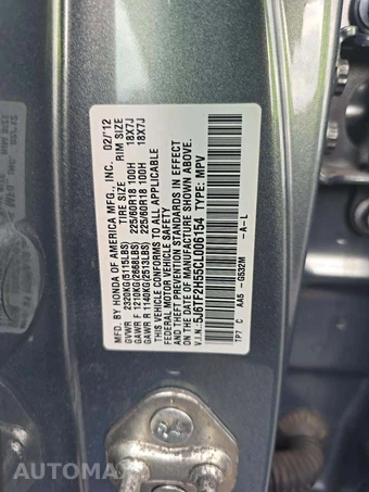 2012 Honda Crosstour EX-L - miniatura 2