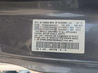 2012 Honda Odyssey EX-L 118.1" WB – miniatura 15
