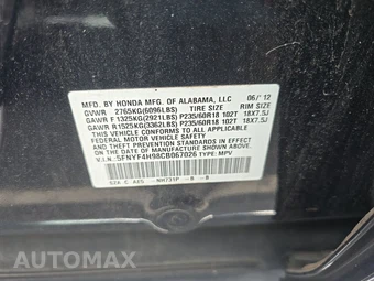 2012 Honda Pilot Touring w/Navigation & RES – miniatura 15