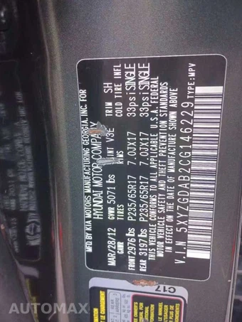 2012 Hyundai Santa Fe GLS - miniatura 20