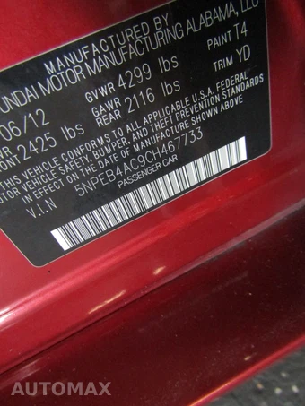 2012 Hyundai Sonata GLS – miniatura 8