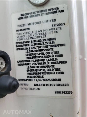 2012 Isuzu NRR Base – miniatura 15