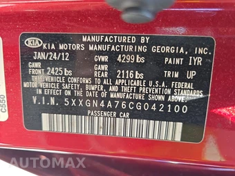 2012 Kia Optima EX - miniatura 14