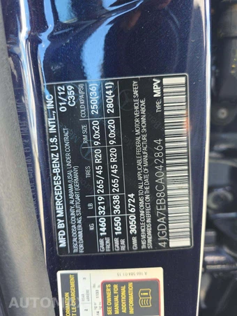 2012 Mercedes-Benz ML 63 AMG – miniatura 5