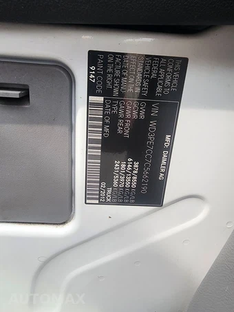 2012 Mercedes-Benz Sprinter 2500 Cargo Van Standard Roof 144.3" WB - miniatura 7