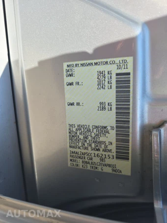 2012 Nissan Altima 2.5 SL Sedan – miniatura 14