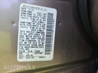 2012 Nissan Murano S – miniatura 5