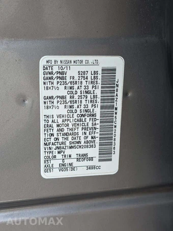 2012 Nissan Murano SL – miniatura 5