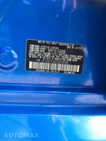 2012 Subaru Impreza WRX Sedan Premium - miniatura 5