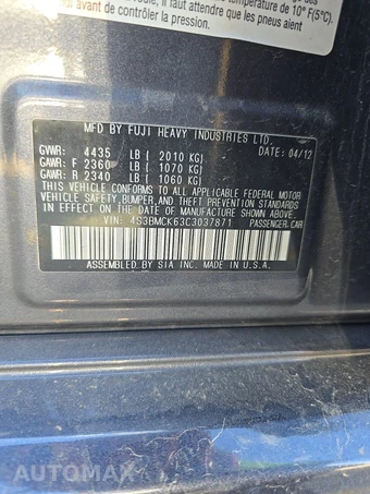2012 Subaru Legacy 2.5i Limited – miniatura 14