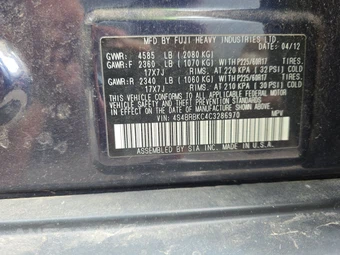 2012 Subaru Outback 2.5i Limited – miniatura 14