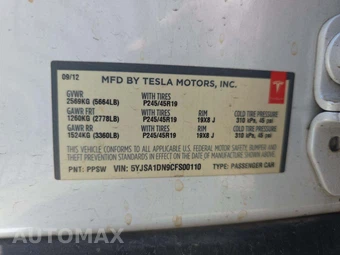 2012 Tesla Model S – miniatura 5