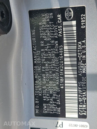 2012 Toyota Camry SE – miniatura 14