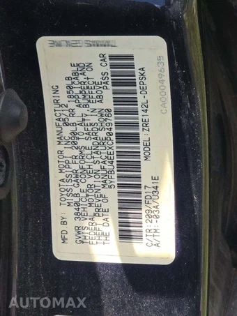 2012 Toyota Corolla S – miniatura 5