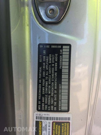 2012 Volkswagen Eos Komfort – miniatura 2
