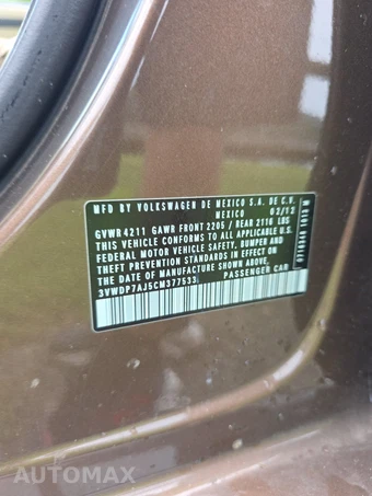 2012 Volkswagen Jetta SE Sedan w/Convenience & Sunroof - miniatura 14