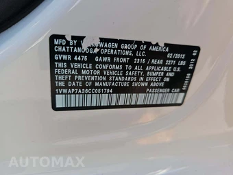 2012 Volkswagen Passat 2.5L S w/Appearance - miniatura 5