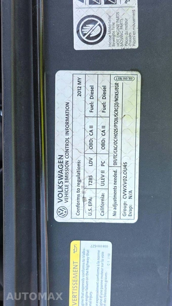 2012 Volkswagen Passat TDI SE w/Sunroof - miniatura 20