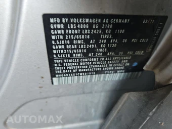 2012 Volkswagen Tiguan S – miniatura 14