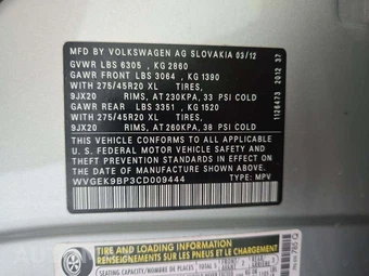 2012 Volkswagen Touareg TDI Executive - miniatura 5