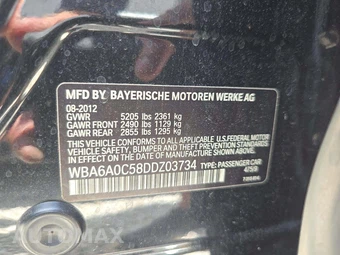 2013 BMW 6 Series Gran Coupe 640i Sedan - miniatura 5