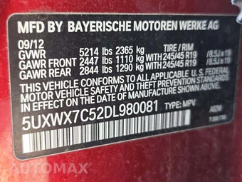 2013 BMW X3 Sports Activity Vehicle xDrive35i – miniatura 5