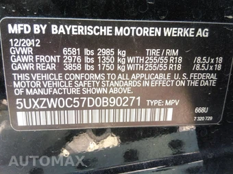 2013 BMW X5 Sports Activity Vehicle xDrive35d – miniatura 6