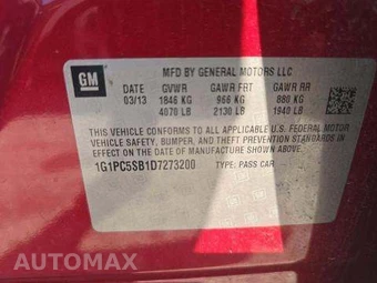 2013 Chevrolet Cruze 1LT 1SD – miniatura 6