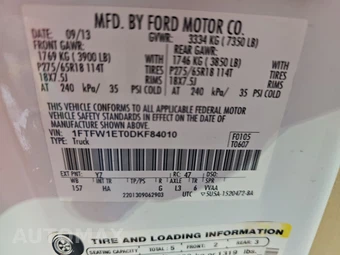 2013 Ford F-150 Lariat Crew Cab Medium Bed – miniatura 15