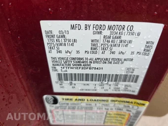 2013 Ford F-150 Lariat Crew Cab Short Bed – miniatura 14