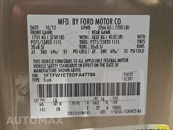 2013 Ford F-150 Lariat Crew Cab Short Bed - miniatura 14