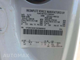 2013 Ford Super Duty F-350 Cab Chassis XL Extended Cab w/Rear Doors DRW - miniatura 5