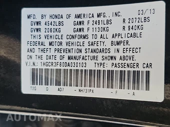 2013 Honda Accord Sedan EX-L - miniatura 14