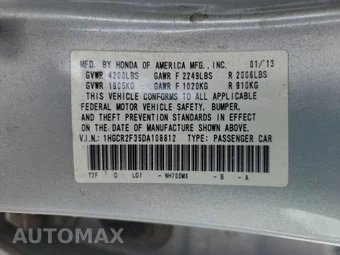 2013 Honda Accord Sedan LX – miniatura 14
