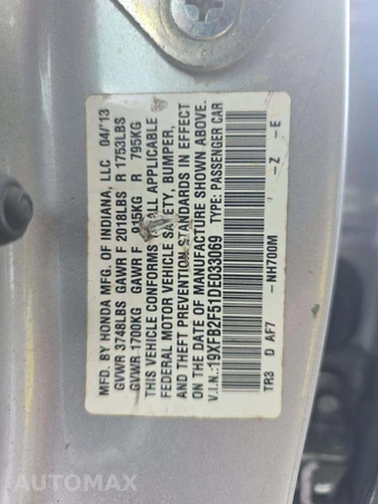 2013 Honda Civic Sedan LX - miniatura 2