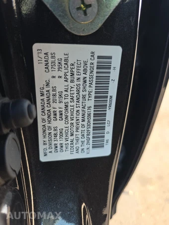 2013 Honda Civic Sedan LX – miniatura 14